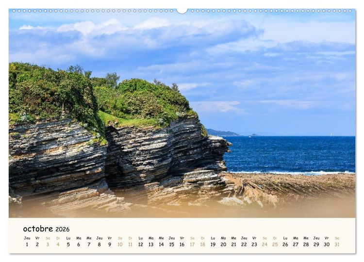Produktbild: Rochers et mer (Calendrier mural 2026 DIN A2 vertical), CALVENDO calendrier mensuel