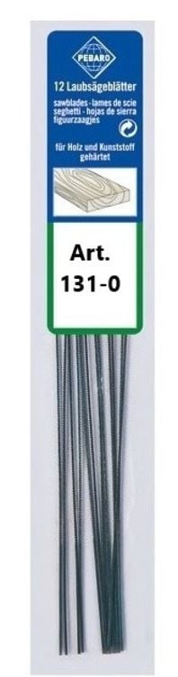 Produktbild: PEBARO 131-0 - Laubs&auml;gebl&auml;tter, f&uuml;r Holz und Kunstoff geh&auml;rtet, St&auml;rke 0, extra fein, Extra Qualit&auml;t, 12 St&uuml;ck
