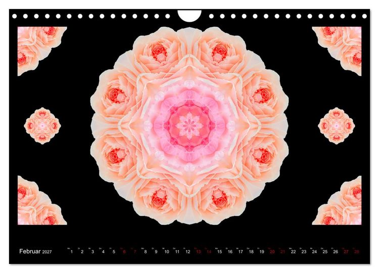 Produktbild: ROSEN MANDALAS (Wandkalender 2027 DIN A4 quer), CALVENDO Monatskalender