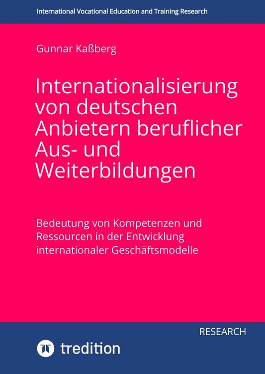 Produktbild: Internationalisierung von deutschen Anbietern beruflicher Aus- und Weiterbildungen