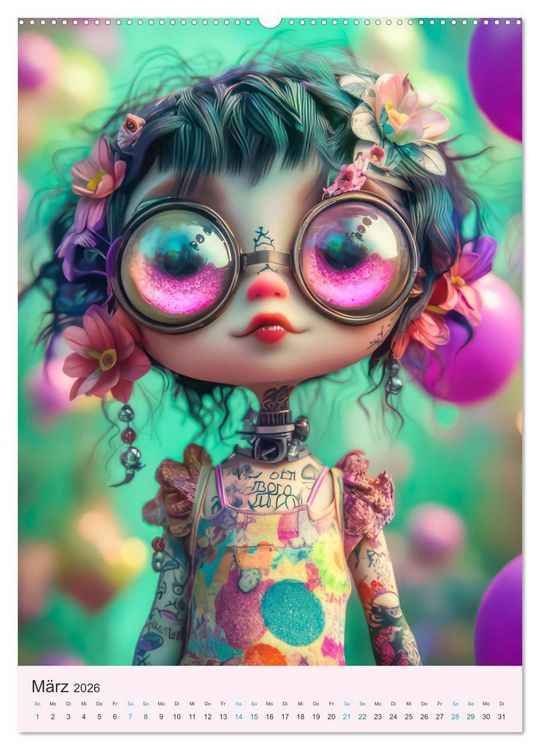 Produktbild: Steampunk Puppen &ndash; Zauberhafte Puppenfiguren (hochwertiger Premium Wandkalender 2026 DIN A2 hoch), Kunstdruck in Hochglanz