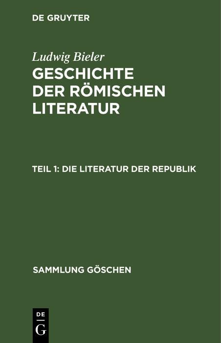 Produktbild: Die Literatur der Republik