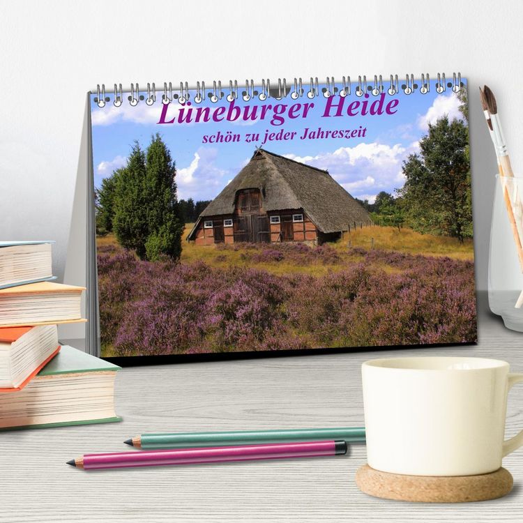 Produktbild: L&uuml;neburger Heide - sch&ouml;n zu jeder Jahreszeit (Tischkalender 2026 DIN A5 quer), CALVENDO Monatskalender