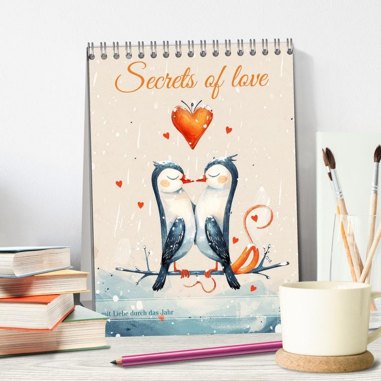 Produktbild: Secrets of love - mit Liebe durch das Jahr (Tischkalender 2026 DIN A5 hoch), CALVENDO Monatskalender