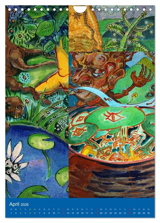 Produktbild: Thilia. Reise durch Mittelerde. Acrylmalerei von Michael Weiler. (Wandkalender 2026 DIN A4 hoch), CALVENDO Monatskalender