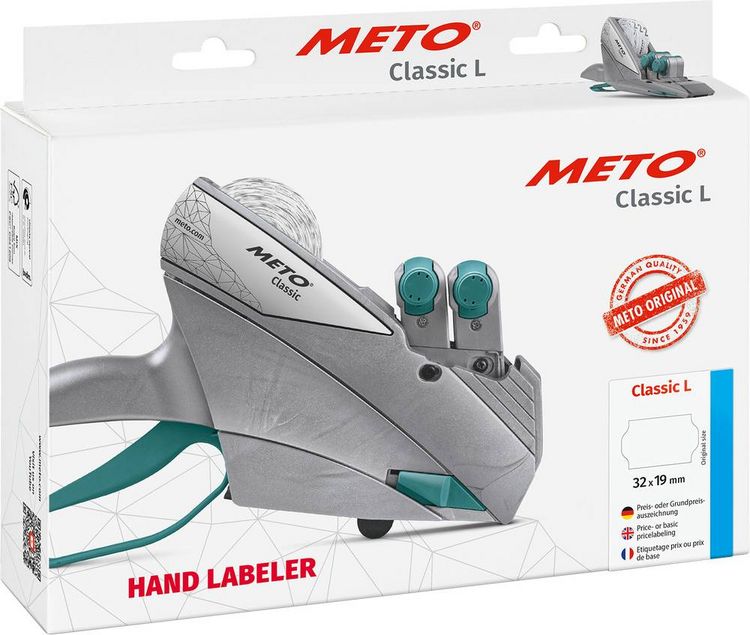 Produktbild: METO Preisauszeichnungsger&auml;t Classic L Anzahl Druckzeilen: 2 Grau
