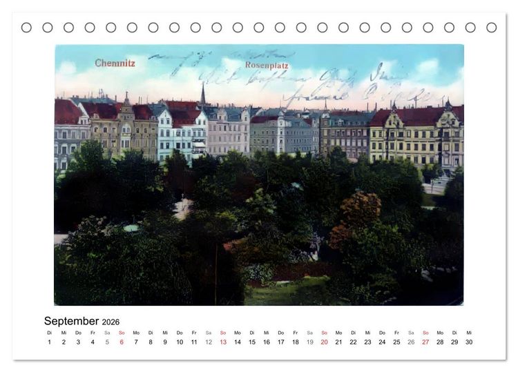 Produktbild: Gr&uuml;&szlig;e aus Chemnitz (Tischkalender 2026 DIN A5 quer), CALVENDO Monatskalender