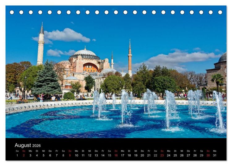 Produktbild: Istanbul Einmalig (Tischkalender 2026 DIN A5 quer), CALVENDO Monatskalender