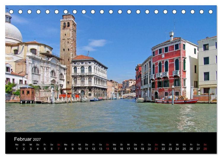 Produktbild: Venedig (Tischkalender 2027 DIN A5 quer), CALVENDO Monatskalender