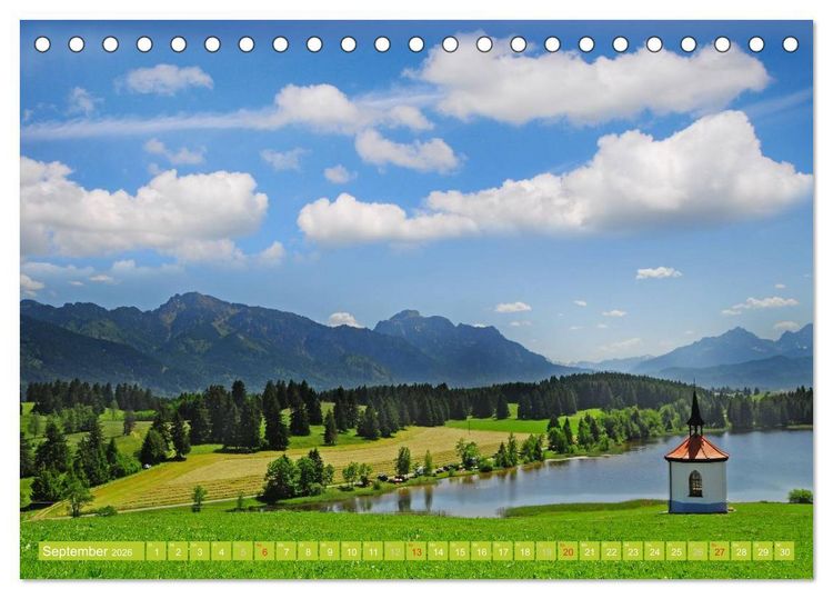 Produktbild: Romantische Kirchen und Kapellen (Tischkalender 2026 DIN A5 quer), CALVENDO Monatskalender