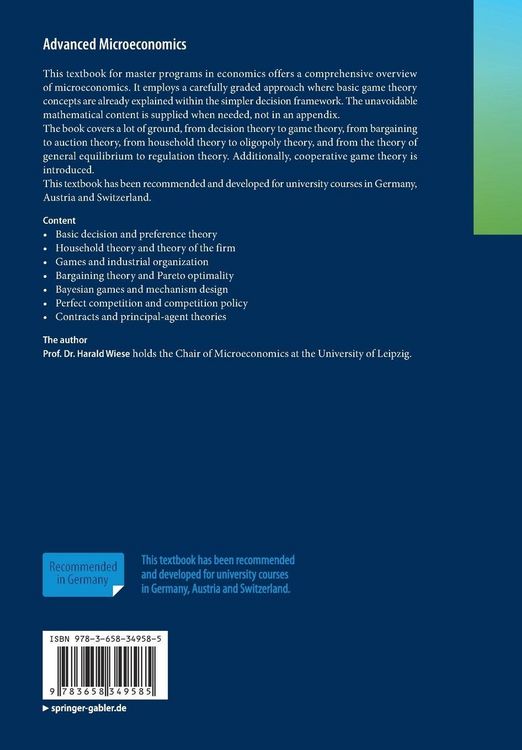 Produktbild: Advanced Microeconomics