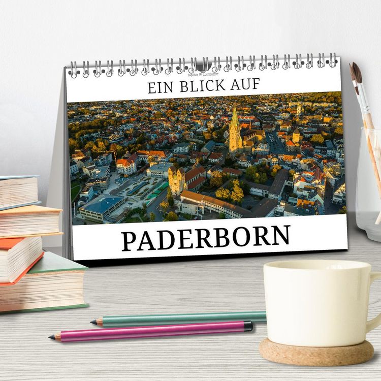 Produktbild: Ein Blick auf Paderborn (Tischkalender 2026 DIN A5 quer), CALVENDO Monatskalender