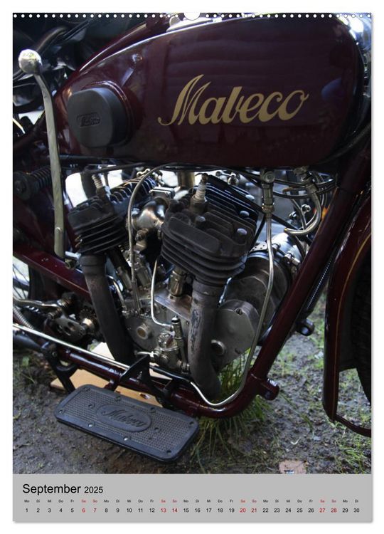Produktbild: Motorrad Oldtimer - Motoransichten (Wandkalender 2025 DIN A2 hoch), CALVENDO Monatskalender