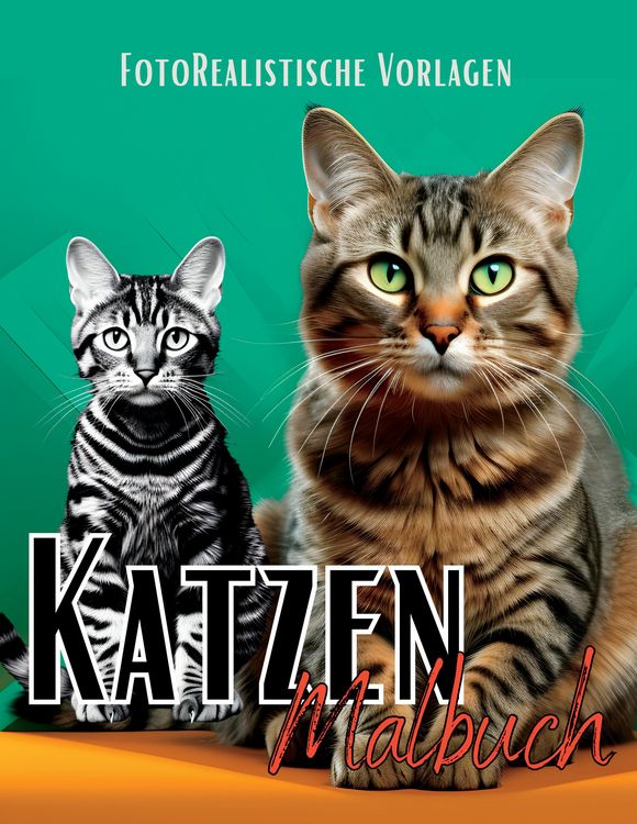 Produktbild: Malbuch Katze &bdquo;Fotorealistisch&ldquo;.