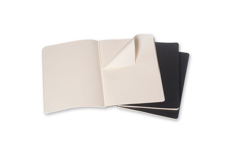 Produktbild: Moleskine Cahier Extra Large blanko schwarz. 3er Pack