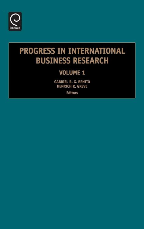 Produktbild: Progress in International Business Research