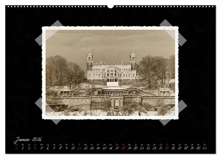 Produktbild: Dresden - Ein Kalender mit Fotografien wie aus einem alten Fotoalbum (hochwertiger Premium Wandkalender 2026 DIN A2 quer), Kunstdruck in Hochglanz