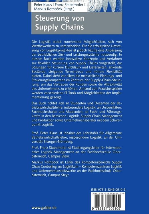 Produktbild: Steuerung von Supply Chains