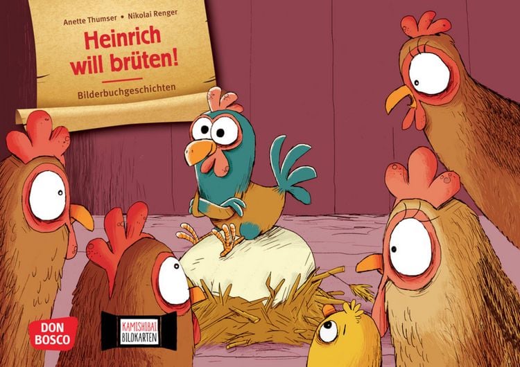Produktbild: Heinrich will brüten! Kamishibai Bildkartenset