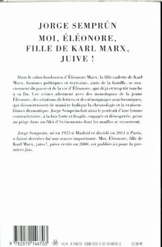 Produktbild: Moi, El&eacute;onore, fille de Karl Marx, juive !
