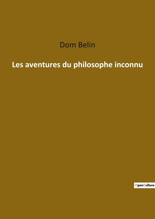 Produktbild: Les aventures du philosophe inconnu