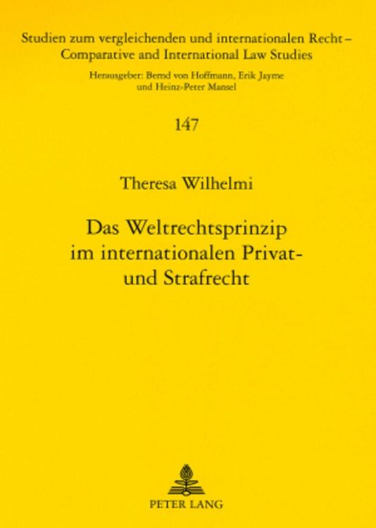 Produktbild: Das Weltrechtsprinzip im internationalen Privat- und Strafrecht