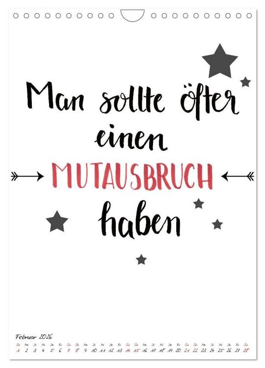 Produktbild: Spruch-Reich-handgeschriebene Spr&uuml;che von frech bis weise (Wandkalender 2026 DIN A4 hoch), CALVENDO Monatskalender