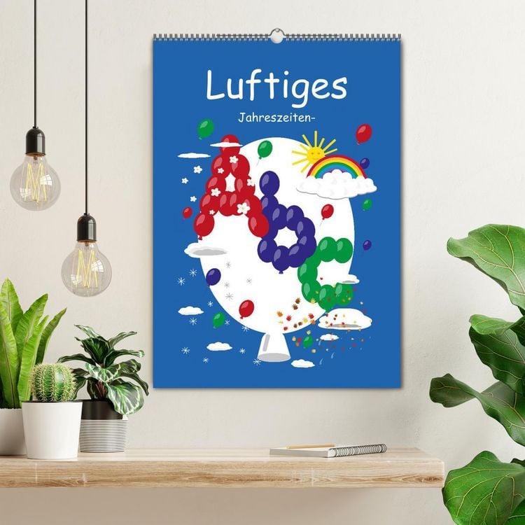 Produktbild: Luftiges Jahreszeiten-Abc (Wandkalender 2026 DIN A2 hoch), CALVENDO Monatskalender