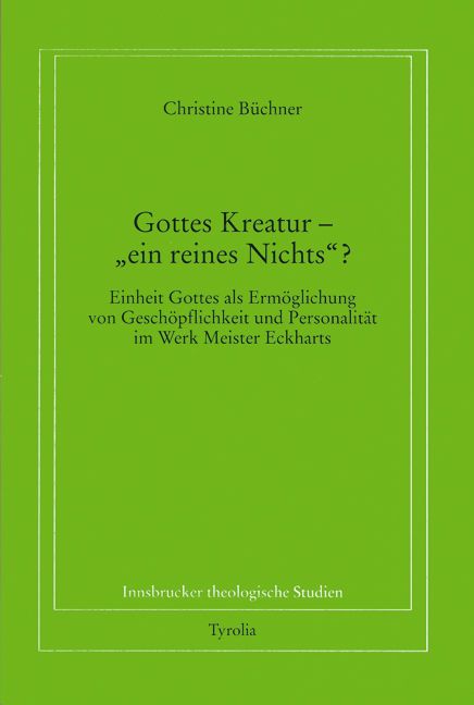 Produktbild: Gottes Kreatur - "ein reines Nichts"?