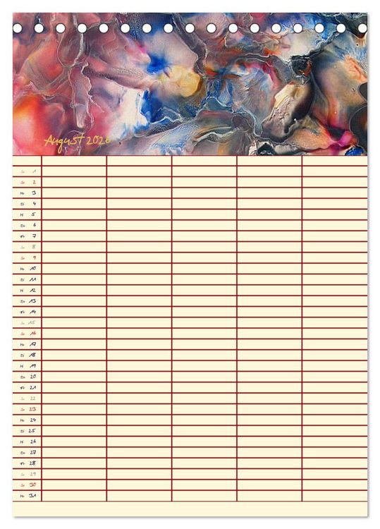 Produktbild: Bl&uuml;tenzauber - Familienplaner 2026 (Tischkalender 2026 DIN A5 hoch), CALVENDO Monatskalender