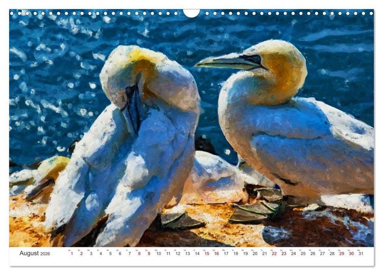Produktbild: Nordseeinsel Helgoland - Ansichten der Insel in Acryl (Wandkalender 2026 DIN A3 quer), CALVENDO Monatskalender