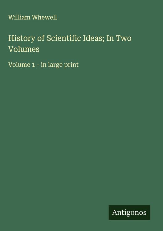 Produktbild: History of Scientific Ideas; In Two Volumes