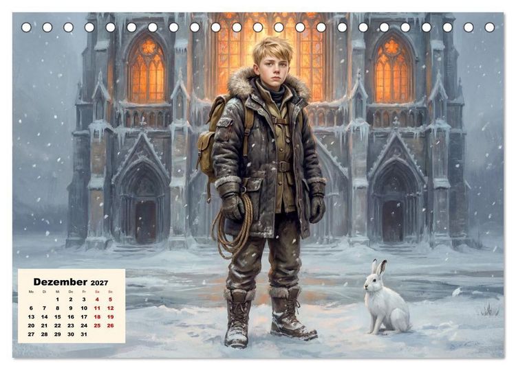 Produktbild: Kleine Entdecker auf magischen Reisen - Fantasy-Welten f&uuml;r Kinder (Tischkalender 2027 DIN A5 quer), CALVENDO Monatskalender