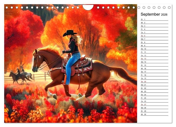 Produktbild: Westernreiten - Jahreszeiten im Sattel (Wandkalender 2026 DIN A4 quer), CALVENDO Monatskalender