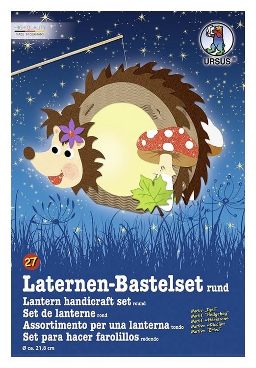 Produktbild: URSUS Laternenzeit Laternen-Bastelset rund Igel