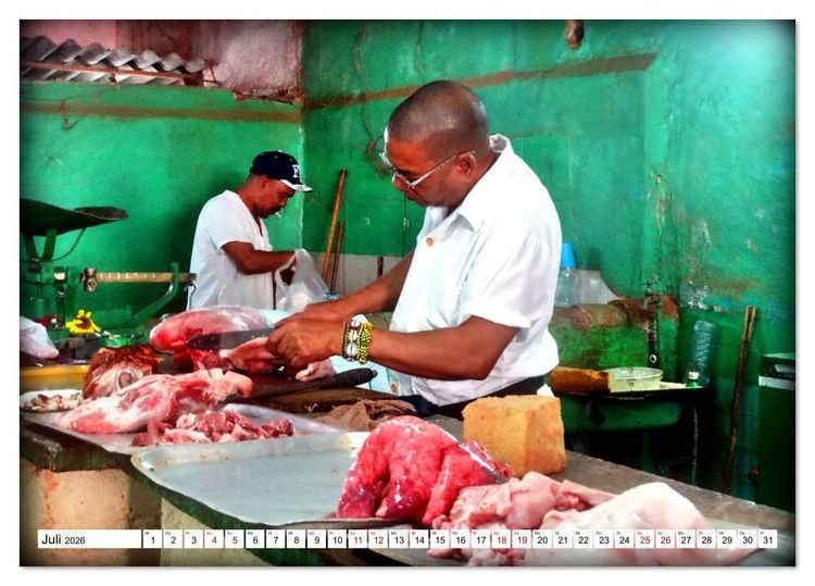 Produktbild: Metzgereien in Havanna (Tischkalender 2026 DIN A5 quer), CALVENDO Monatskalender