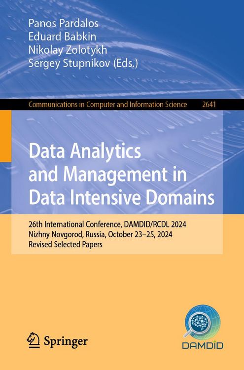 Produktbild: Data Analytics and Management in Data Intensive Domains