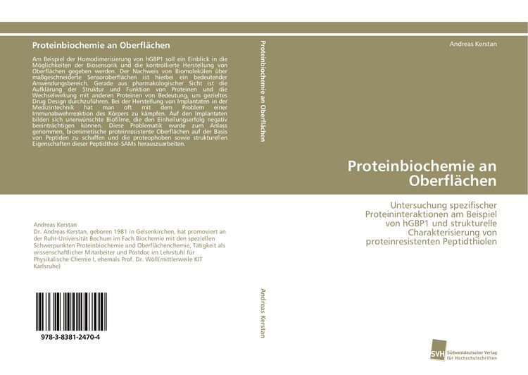 Produktbild: Proteinbiochemie an Oberfl&auml;chen