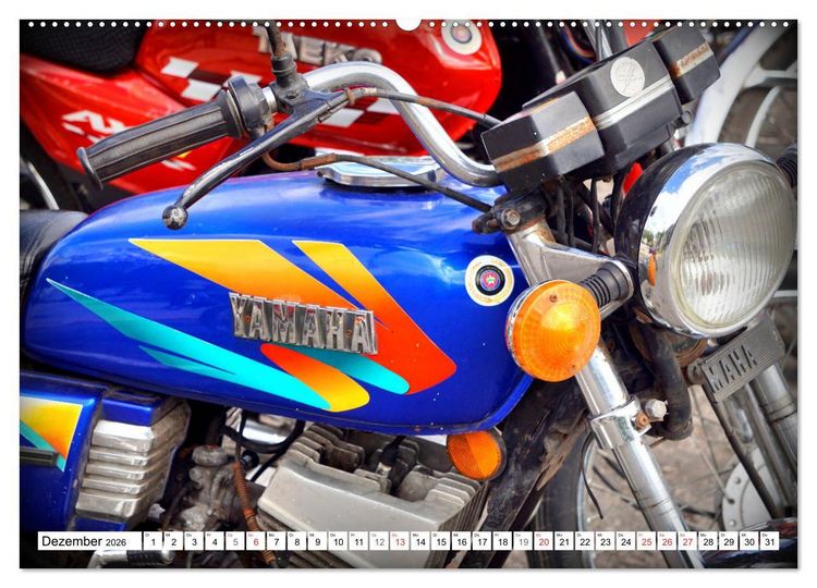 Produktbild: Zweirad Nostalgie - YAMAHA in Kuba (hochwertiger Premium Wandkalender 2026 DIN A2 quer), Kunstdruck in Hochglanz