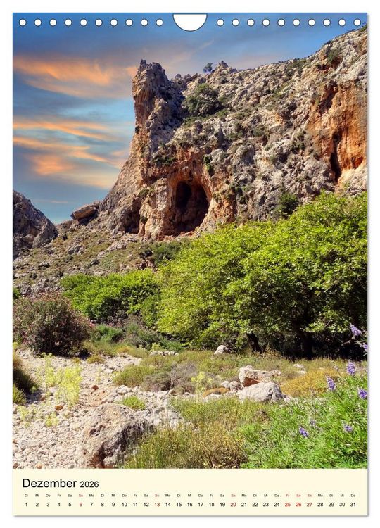 Produktbild: Schluchten auf Kreta (Wandkalender 2026 DIN A4 hoch), CALVENDO Monatskalender