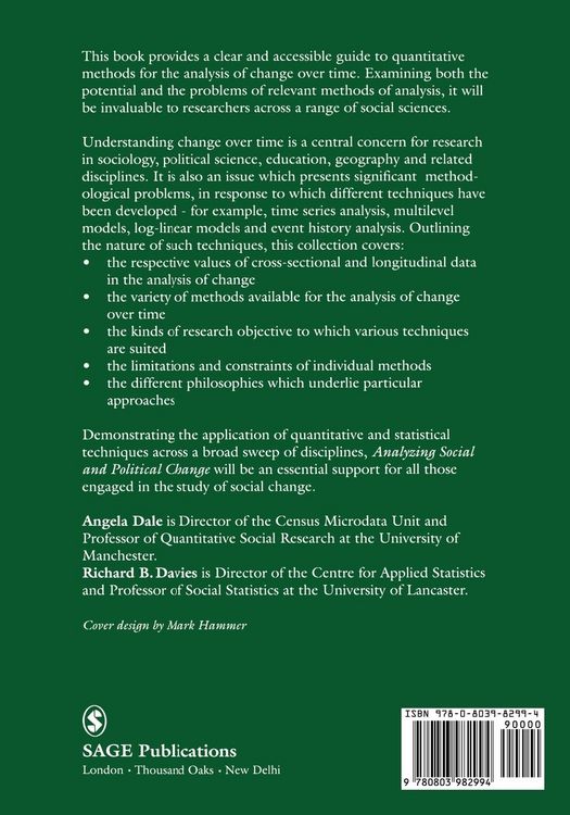 Produktbild: Analyzing Social and Political Change