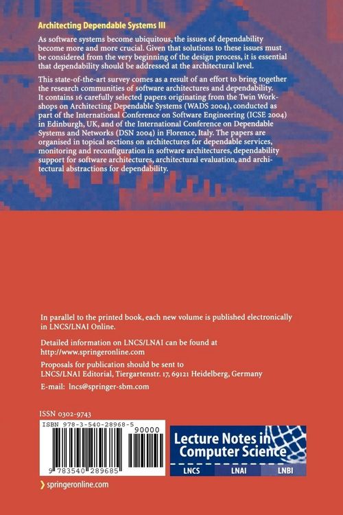 Produktbild: Architecting Dependable Systems III