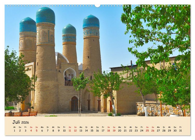 Produktbild: Usbekistan, Perlen der Seidenstra&szlig;e (Wandkalender 2026 DIN A2 quer), CALVENDO Monatskalender