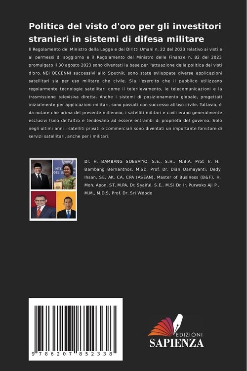 Produktbild: Politica del visto d'oro per gli investitori stranieri in sistemi di difesa militare