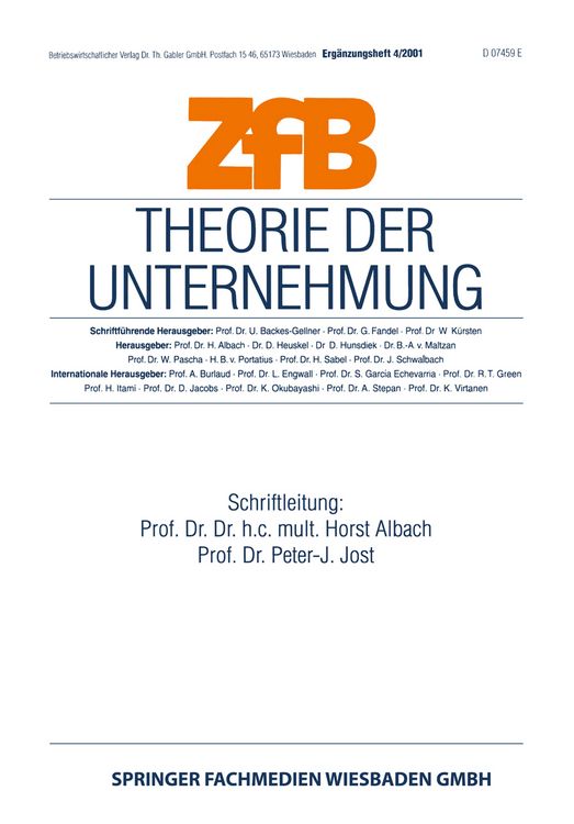 Produktbild: Theorie der Unternehmung
