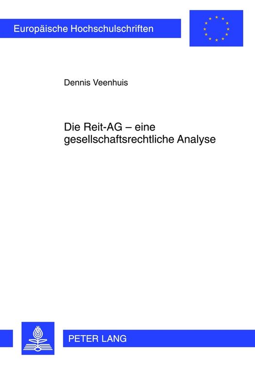 Produktbild: Die Reit-AG &ndash; eine gesellschaftsrechtliche Analyse
