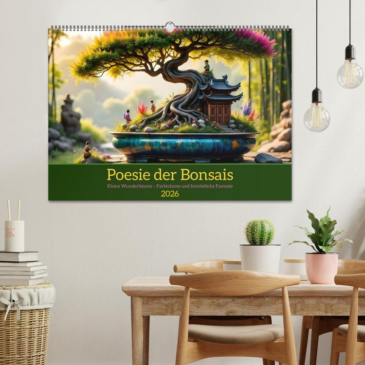 Produktbild: Poesie der Bonsais (Wandkalender 2026 DIN A2 quer), CALVENDO Monatskalender