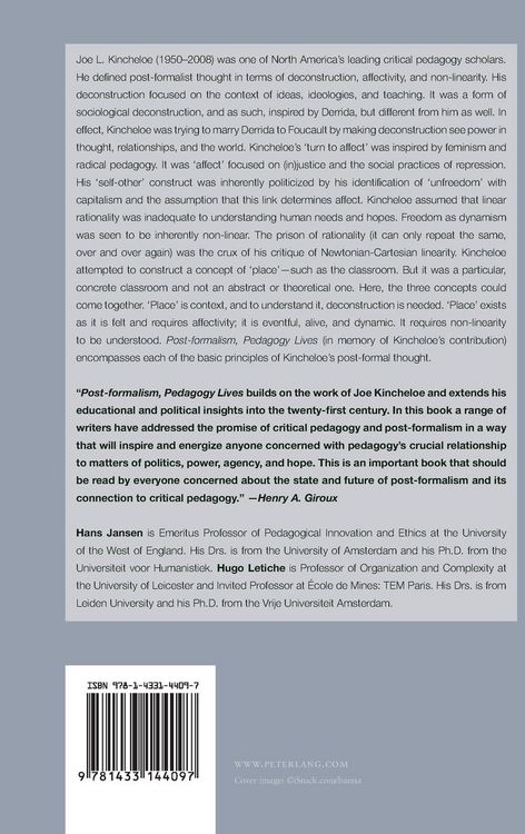 Produktbild: Post-formalism, Pedagogy Lives