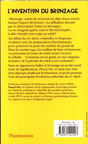 Produktbild: L'invention du bronzage : essai d'une histoire culturelle