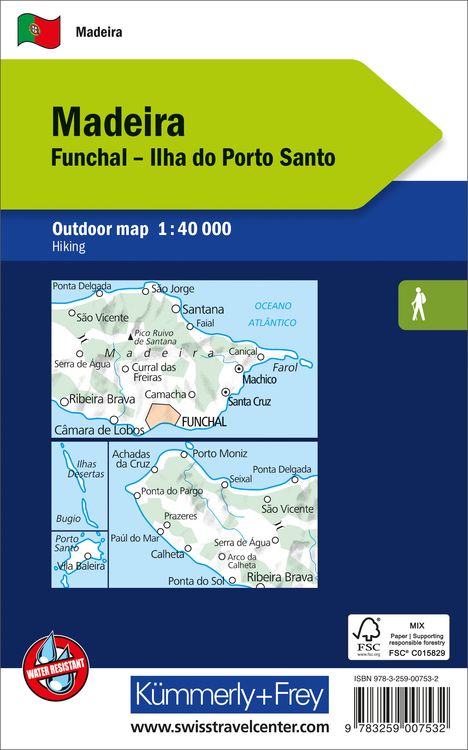 Produktbild: K&uuml;mmerly+Frey Outdoorkarte Madeira 1:40.000